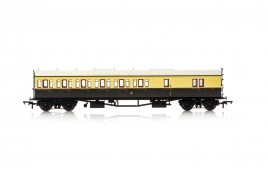 GWR, Collett 57' Bow Ended D98 Six Compartment Brake Third (Left Hand), 4971 - Era 3 OO Gauge