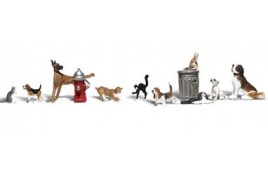Dogs and Cats HO Scale 