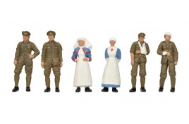 WW1 Nurses x 2 & Soldiers x 4 OO Scale