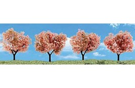2"-3" Classic Flowering Trees (4/Pk) OO Scale
