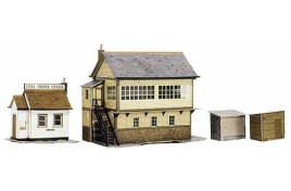  Signal Box, Coal Order Office & Lineside Huts Card Kit OO Scale