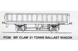 BR 'Clam' 21 Tonne Ballast Wagon Kit OO Gauge 