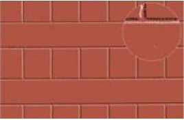 Roofing Tile Red Embossed Plastic Sheet O Scale