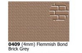 4mm  Flemish bond  Brick Grey OO Scale