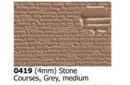 4mm /2mm  Stone Courses Medium Grey OO Scale