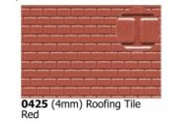 4mm  Roofing Tiles Red OO Scale