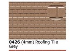 4mm  Roofing Tiles Grey OO Scale