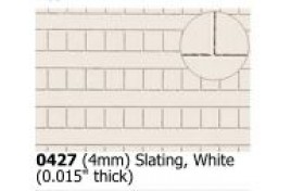 4mm  Slating  White OO Scale