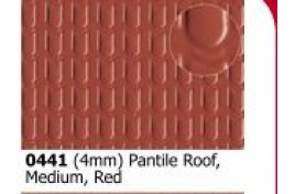 4mm  Roofing Pantile  Red Medium OO Scale