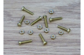 10BA Brass Countersunk Screws & Nuts x 8