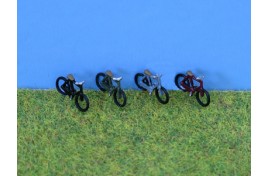Bicycles x 4 (painted) N Scale