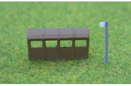 Bus Stop and Covered Shelter - Painted N Scale