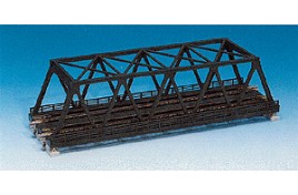 Double Track Truss Girder Bridge Black 248mm N Scale