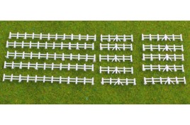 Farm Rail Fencing White (Total Length 30'') Plastic Kit N Scale 