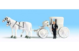 Horse Drawn Wedding Carriage, 2 Horses & 1 Driver