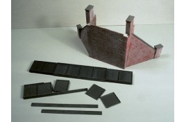 Abutments & Wing Walls x 1 Pair Plastic Kit OO Scale
