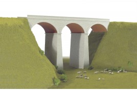 Three Arch Viaduct Plastic Kit OO Scale