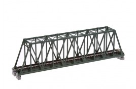 Single Track Truss Girder Bridge 248mm Green N Scale