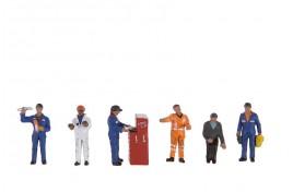 Traction Maintenance Depot Workers x 6 & Tools OO Scale