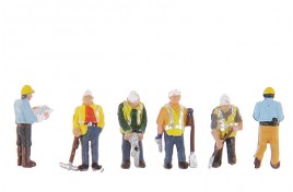 Civil Engineers & Workers x 6 N Scale