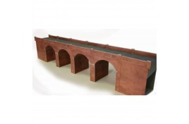  Double Track Red Brick Viaduct Card Kit OO Scale