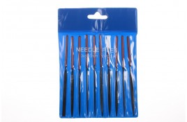 10pc Needle Files Set with Cushion Handles in Wallet