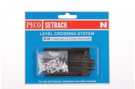 Straight Track Level Crossing with Gates N Scale