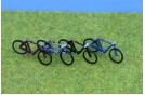 Bicycles x 4 Assembled & Painted OO Scale