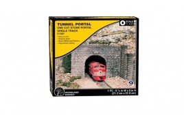 Single Track Tunnel Portal Cut Stone O Scale